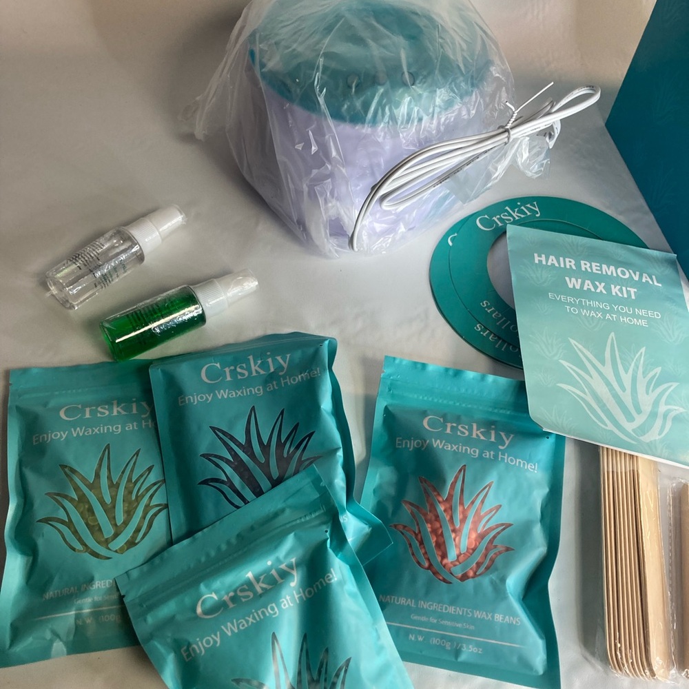 Crskiy Waxing Kit for Women Men, Crskiy Wax Warmer Hair Removal Kit